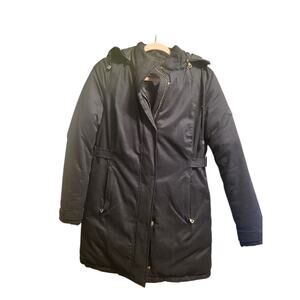 Spire Womens Black Puffer Winter Coat